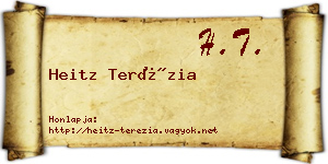 Heitz Terézia névjegykártya